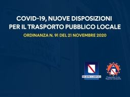 COVID-19, ORDINANZA n. 91: DISPOSIZIONI PER IL TRASPORTO PUBBLICO LOCALE