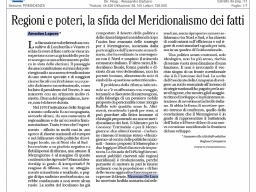 Autonomia delle Regioni: Il contributo dell'assessore Lepore sulle pagine de Il Mattino
