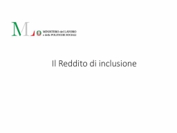 REI - Reddito di inclusione