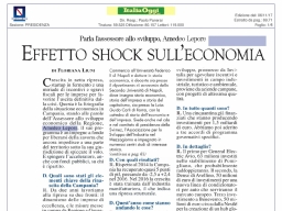 Speciale Italia Oggi: Regioni 4.0 , la Campania . Intervista all'assessore Lepore  