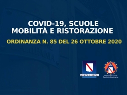 COVID-19, ORDINANZA n.85