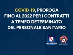 COVID-19, PROROGA FINO AL 2022 PER I CONTRATTI A TEMPO DETERMINATO DEL PERSONALE SANITARIO