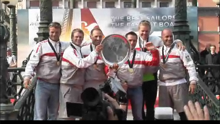 America's Cup World Series di Napoli, premiazione di Luna Rossa Piranha