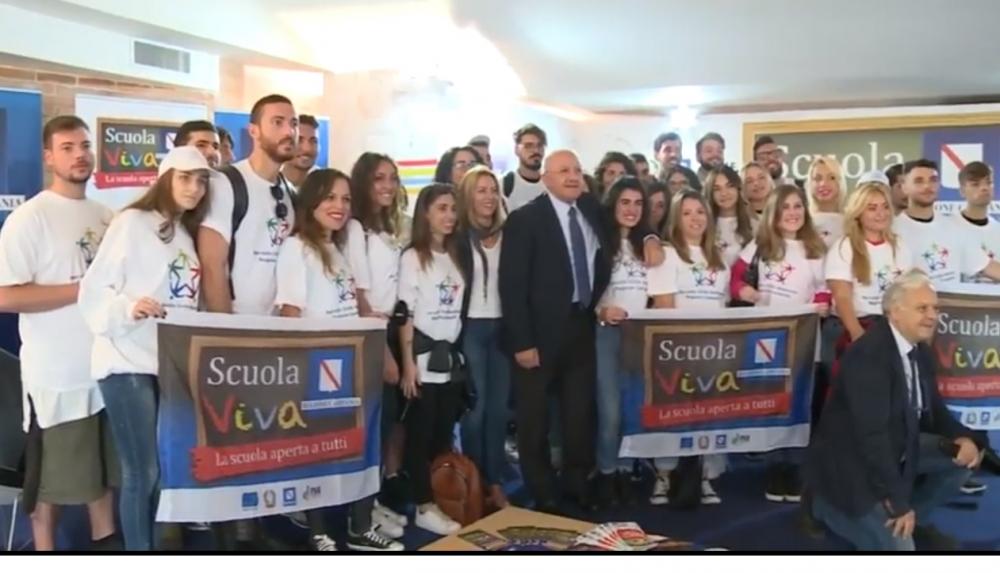 Il Presidente De Luca a Città della Scienza alla manifestazione "3 giorni per la scuola"