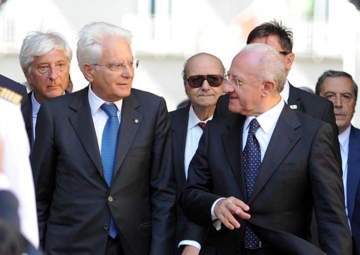 Il Presidente della Repubblica Sergio Mattarella a Napoli