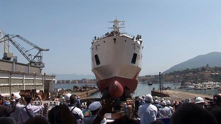 Fincantieri, varato il pattugliatore "Diciotti" per la Guardia Costiera italiana