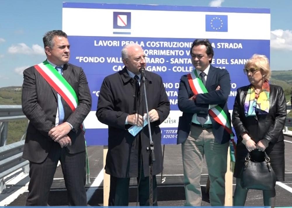 De Luca nel Sannio inaugura la Castelpagano-Santa Croce