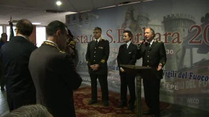 Festa di Santa Barbara, Caldoro visita il Comando dei Vigili del Fuoco