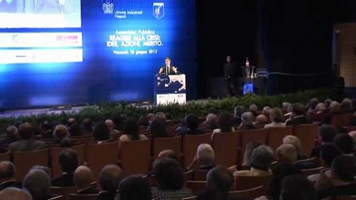 Il ministro Passera con Caldoro all'assemblea dell'Unione Industriali