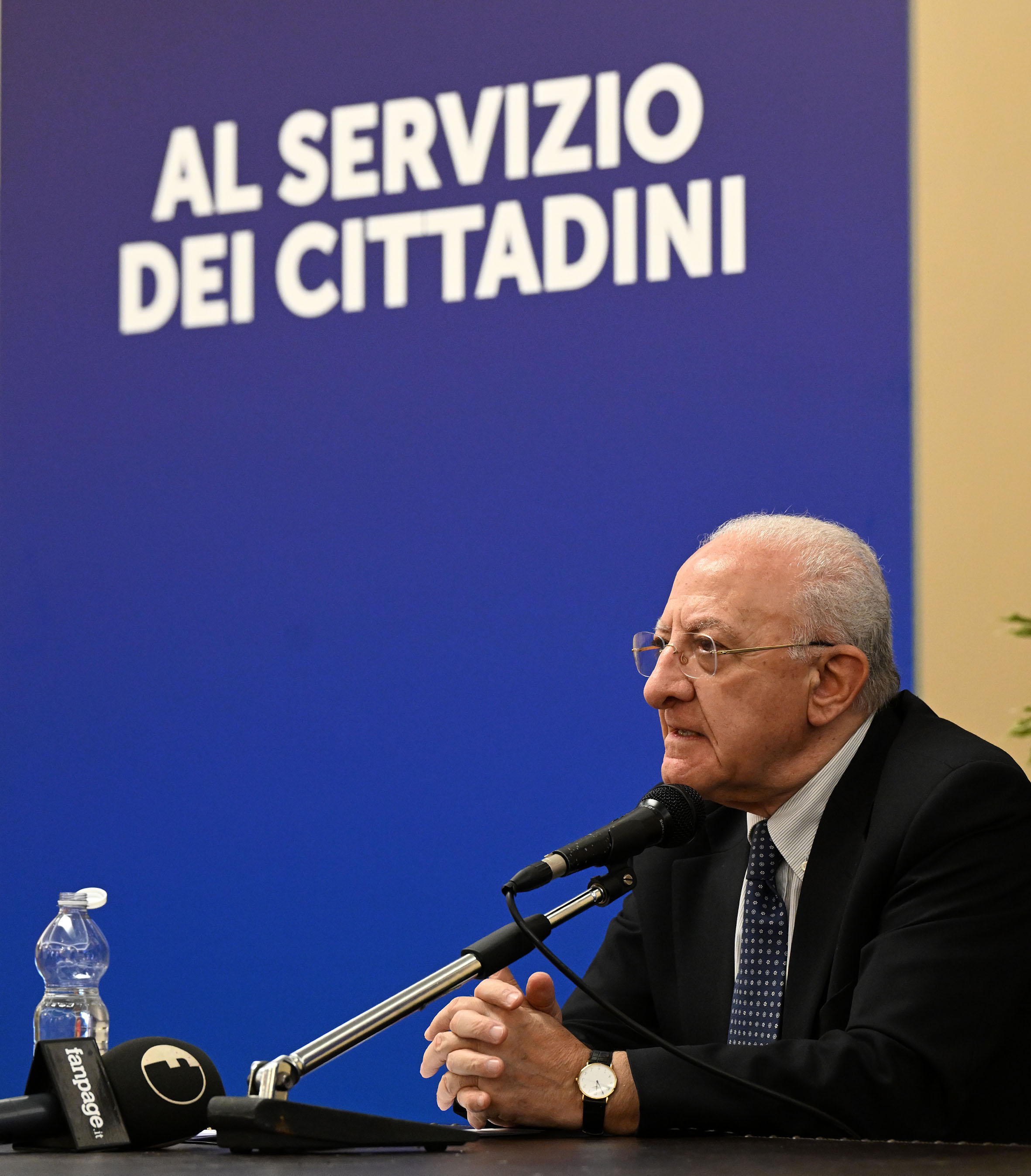 De Luca alla presentazione dell'app Sinfonia Salute