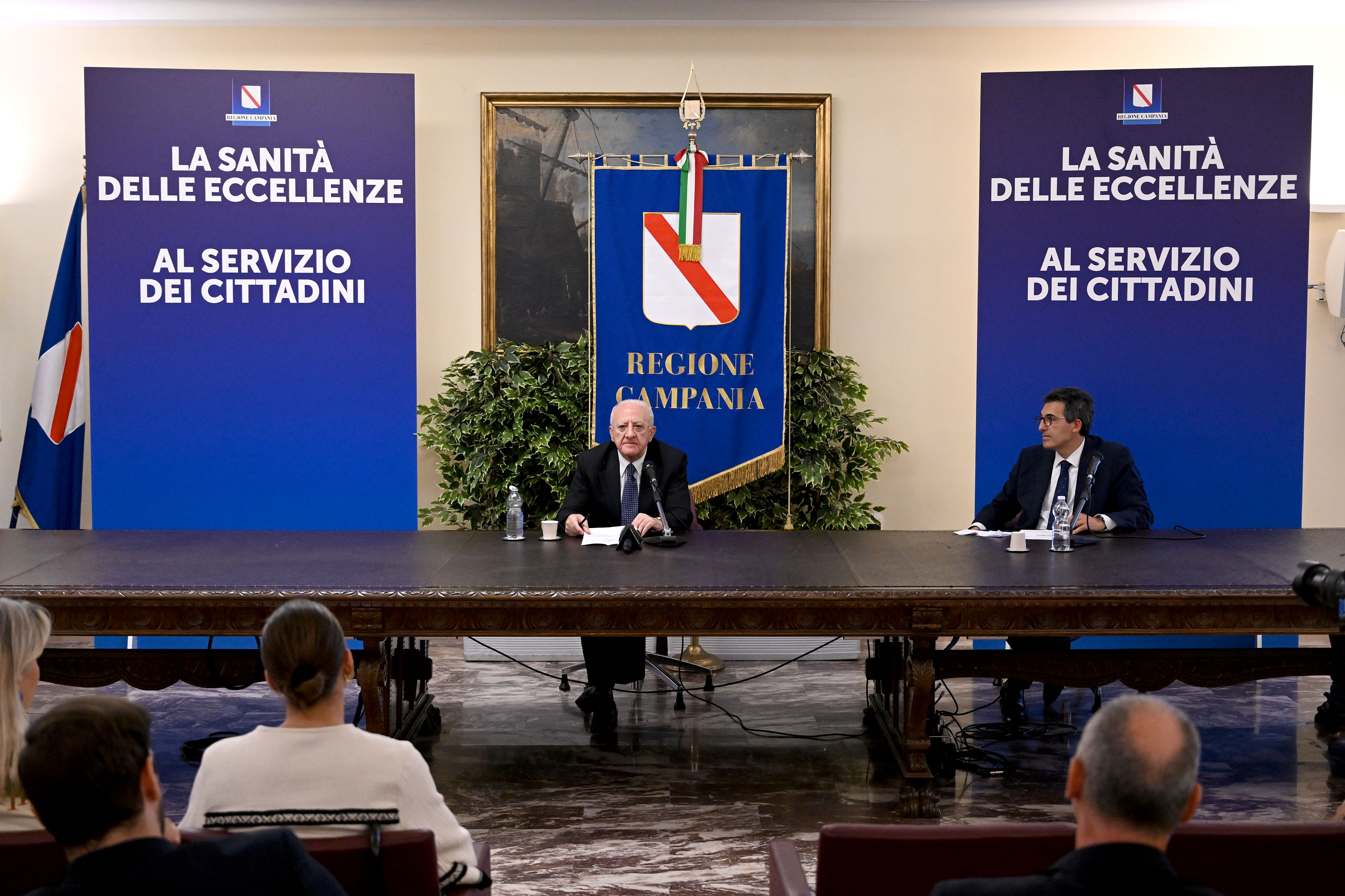 De Luca alla presentazione dell'app Sinfonia Salute