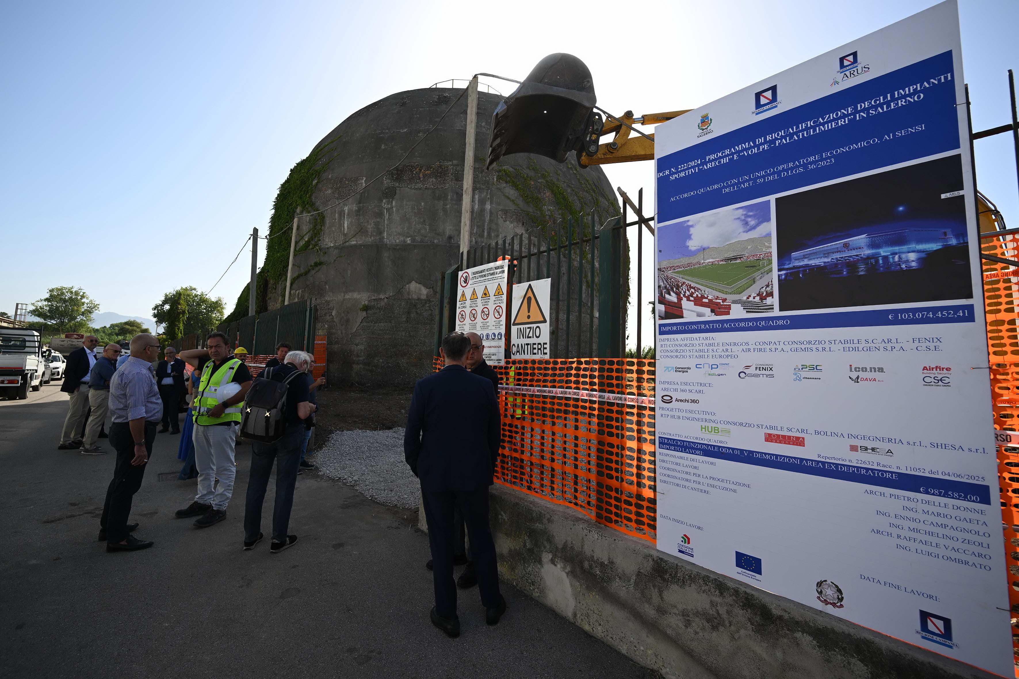 Conferenza stampa avvio lavori Stadio Arechi e Campo Volpe