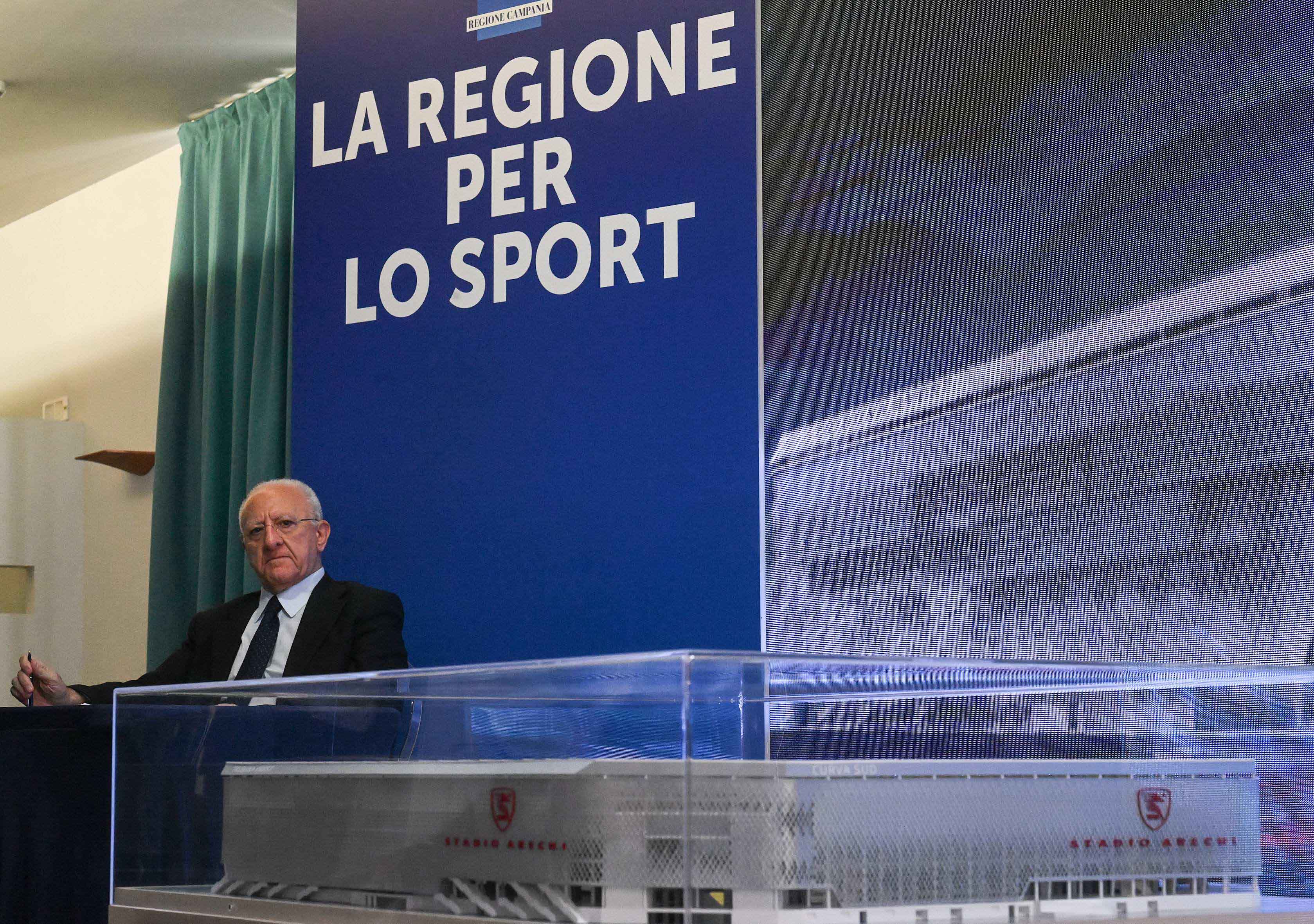 Conferenza stampa avvio lavori Stadio Arechi e Campo Volpe