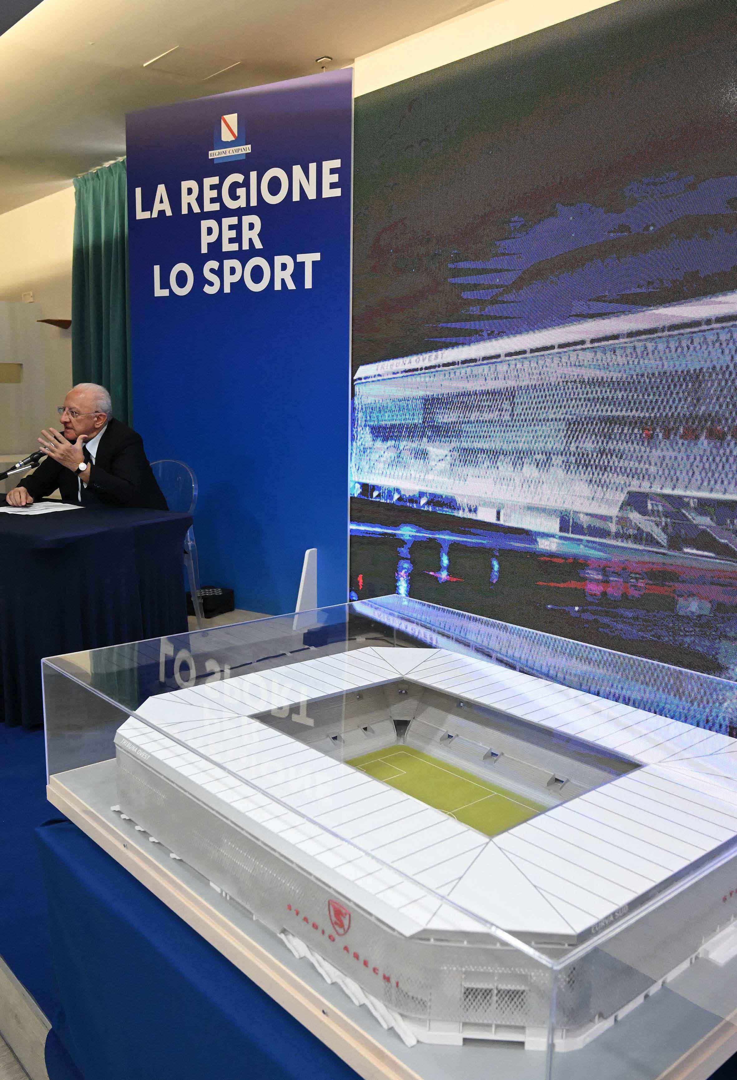 Conferenza stampa avvio lavori Stadio Arechi e Campo Volpe