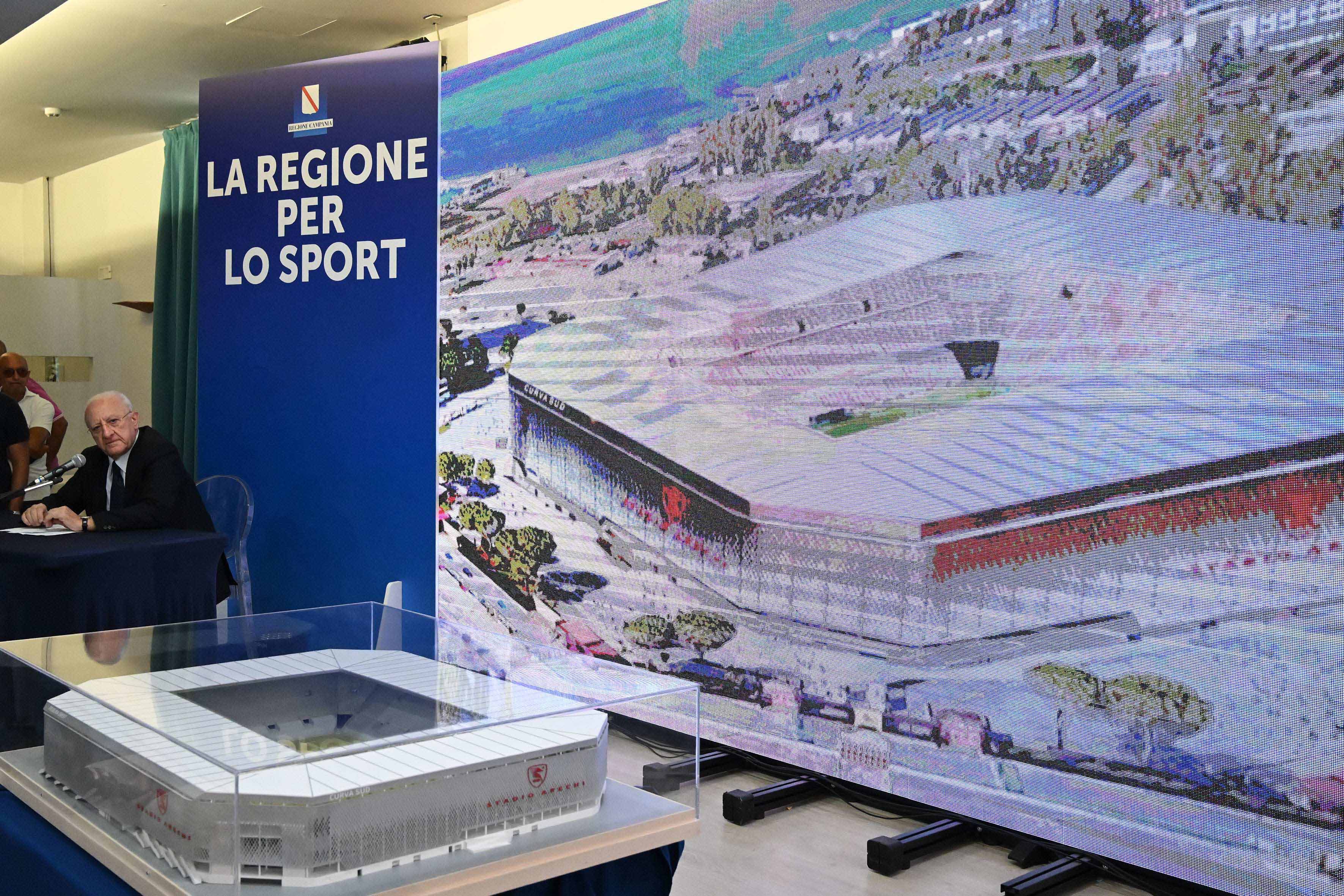 Conferenza stampa avvio lavori Stadio Arechi e Campo Volpe