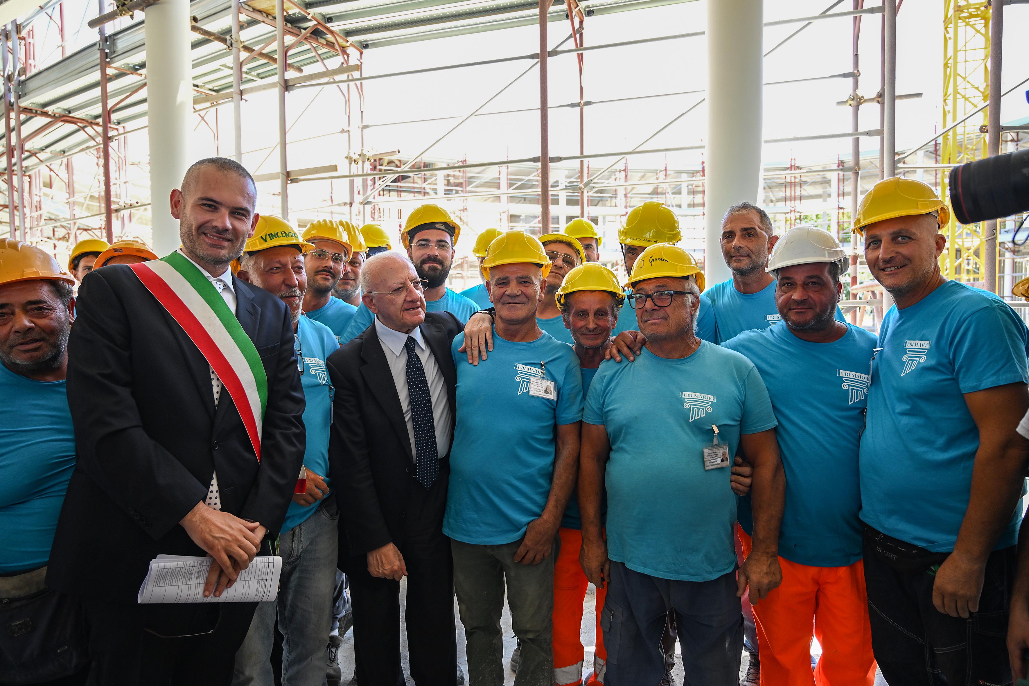 Sopralluogo al cantiere della cittadella scolastica di Castel Volturno