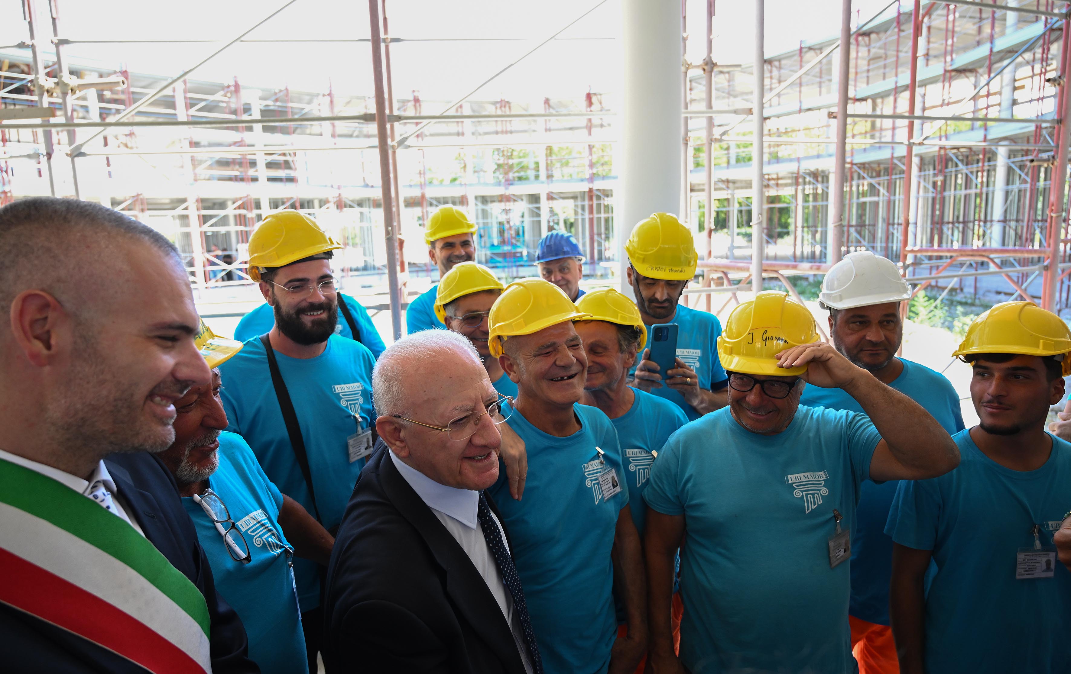 Sopralluogo al cantiere della cittadella scolastica di Castel Volturno