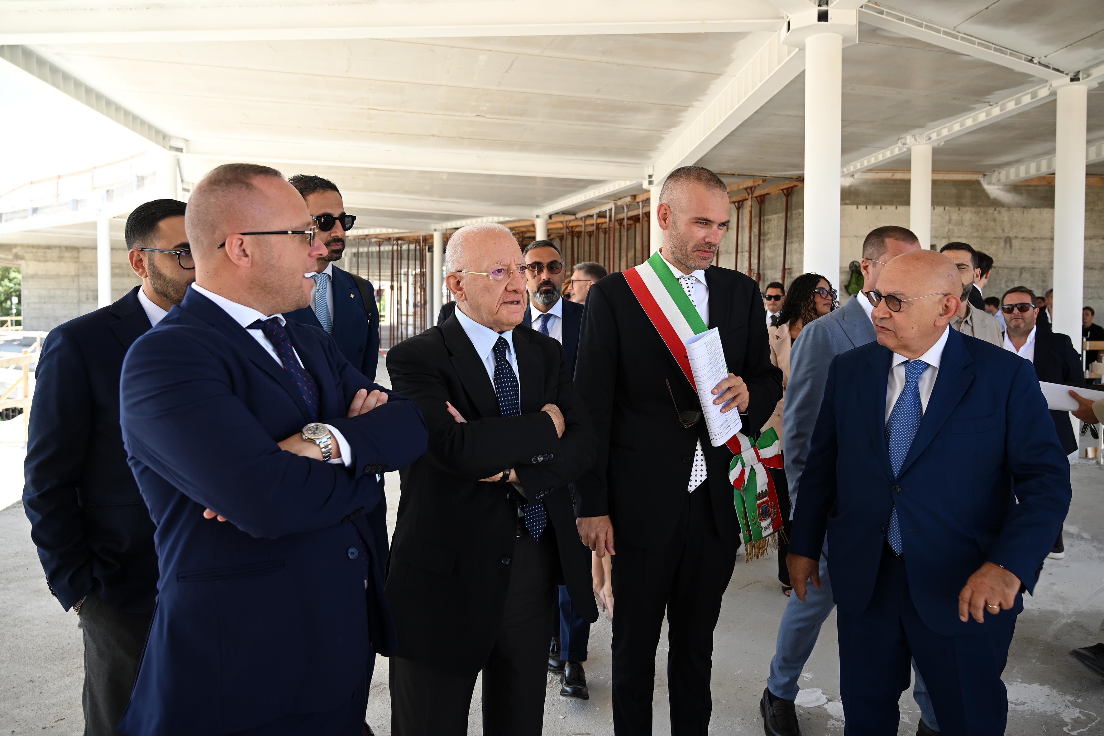 Sopralluogo al cantiere della cittadella scolastica di Castel Volturno