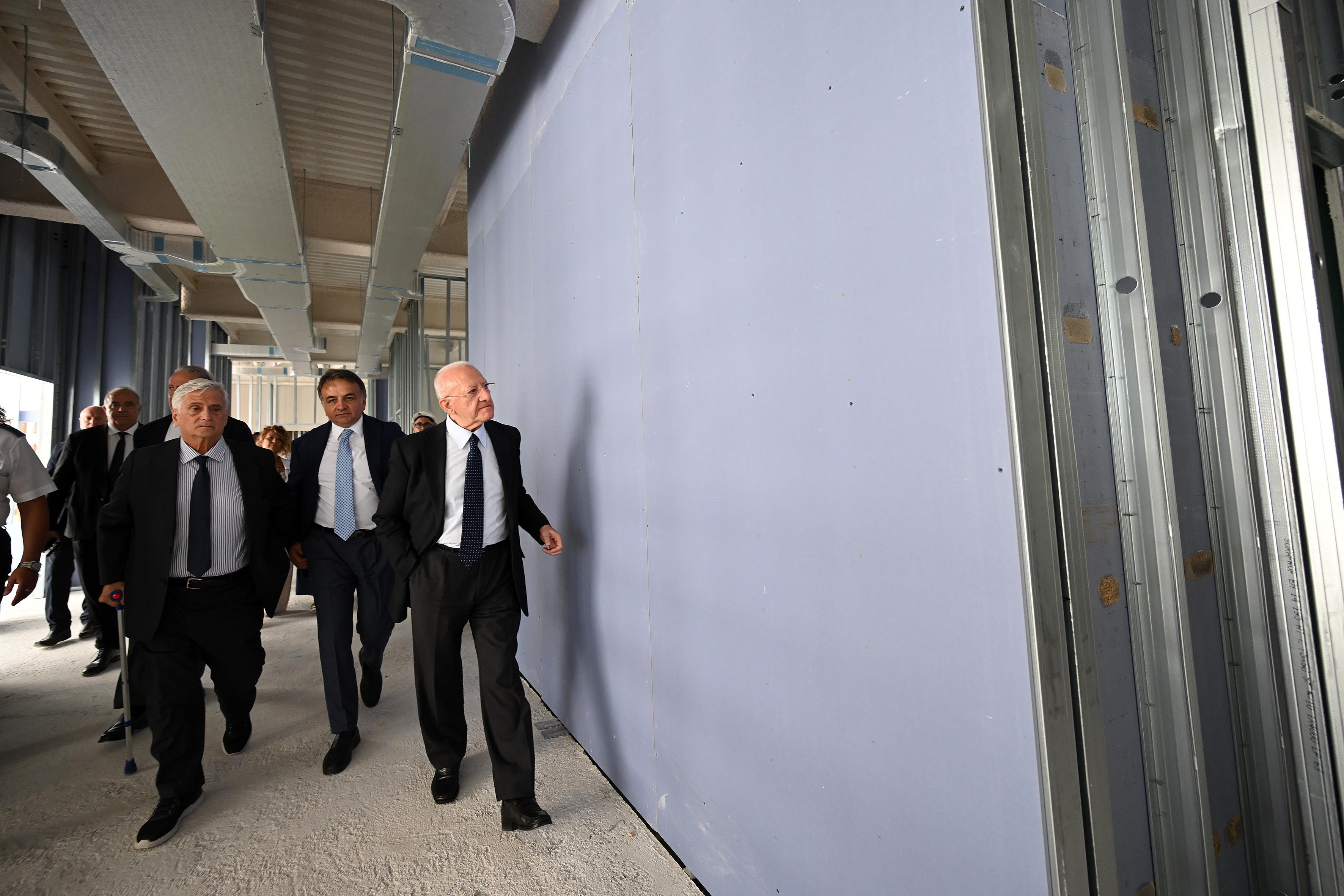 AOU Federico II (Napoli), inaugurazione sala ibrida e visita al cantiere Progetto la Cicogna