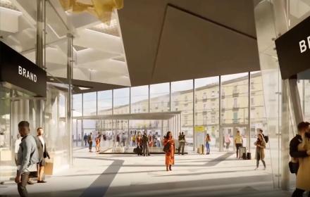 Napoli Centrale rendering del progetto