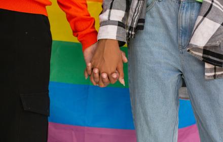 lgbt, dettaglio di due donne mano nella mano